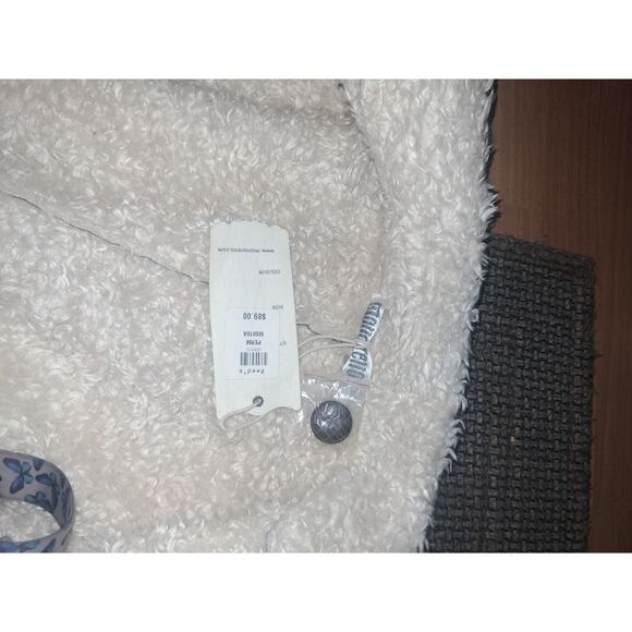 SALE! NWT- Size Small MonoReno Faux Sherpa Lined & Leather Brown Snakeskin Coat - Picture 10 of 10